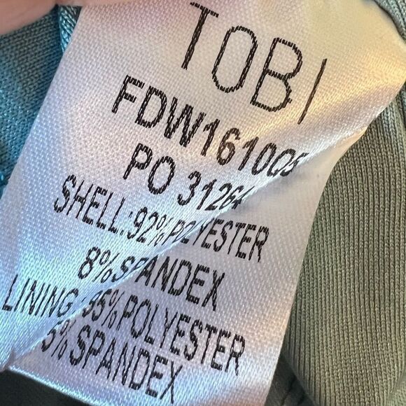 TOBI Teal Velvet Valari Cami Shift Dress - Picture 8 of 11